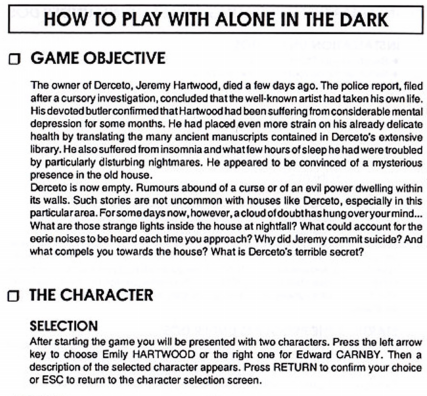 Alone in The Dark 1 Serial Key