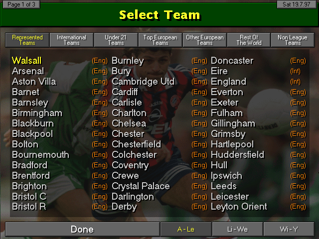 Championship Manager: Season 97/98 (Gerente do campeonato: Época 97/98) 🔥  Jogue online